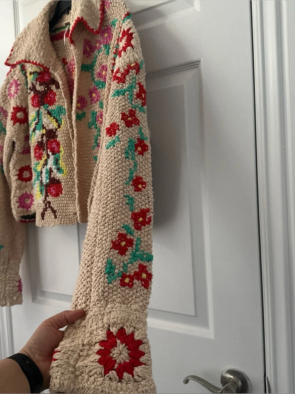 Free people Strawberry Cardi Large